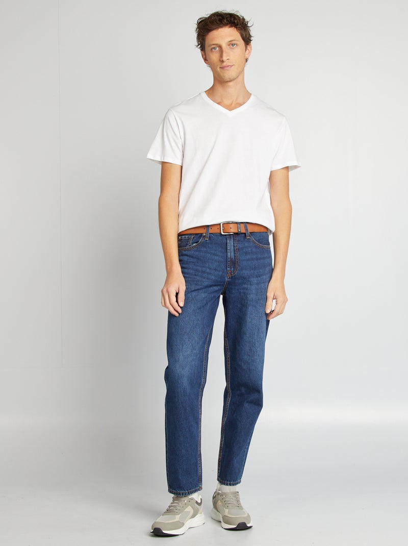 Camiseta cuello en pico blanco - Kiabi
