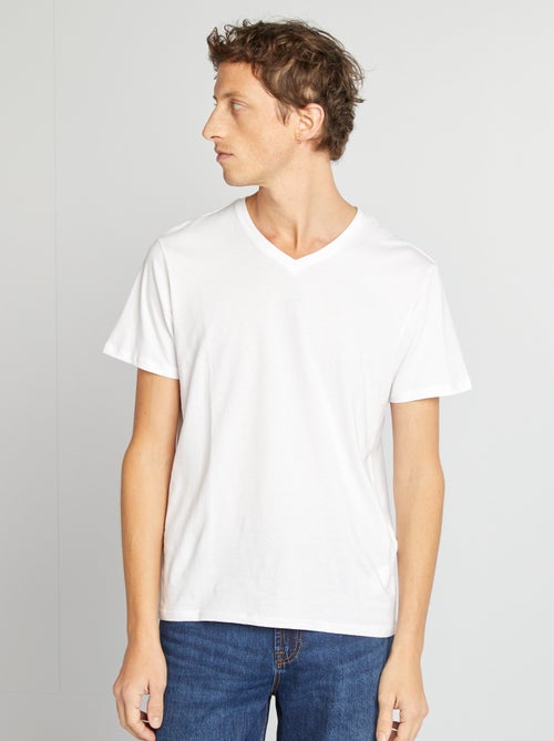 Camiseta cuello en pico - Kiabi