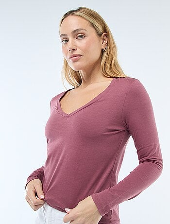 Camiseta cuello en pico