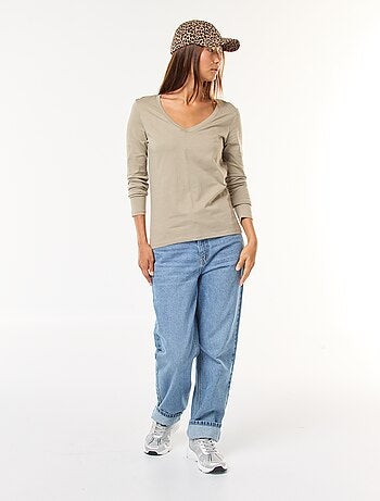 Camiseta cuello en pico