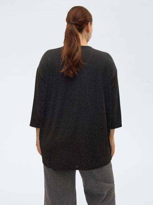 Camiseta cuello en V 'Veromodacu' lisa - Kiabi