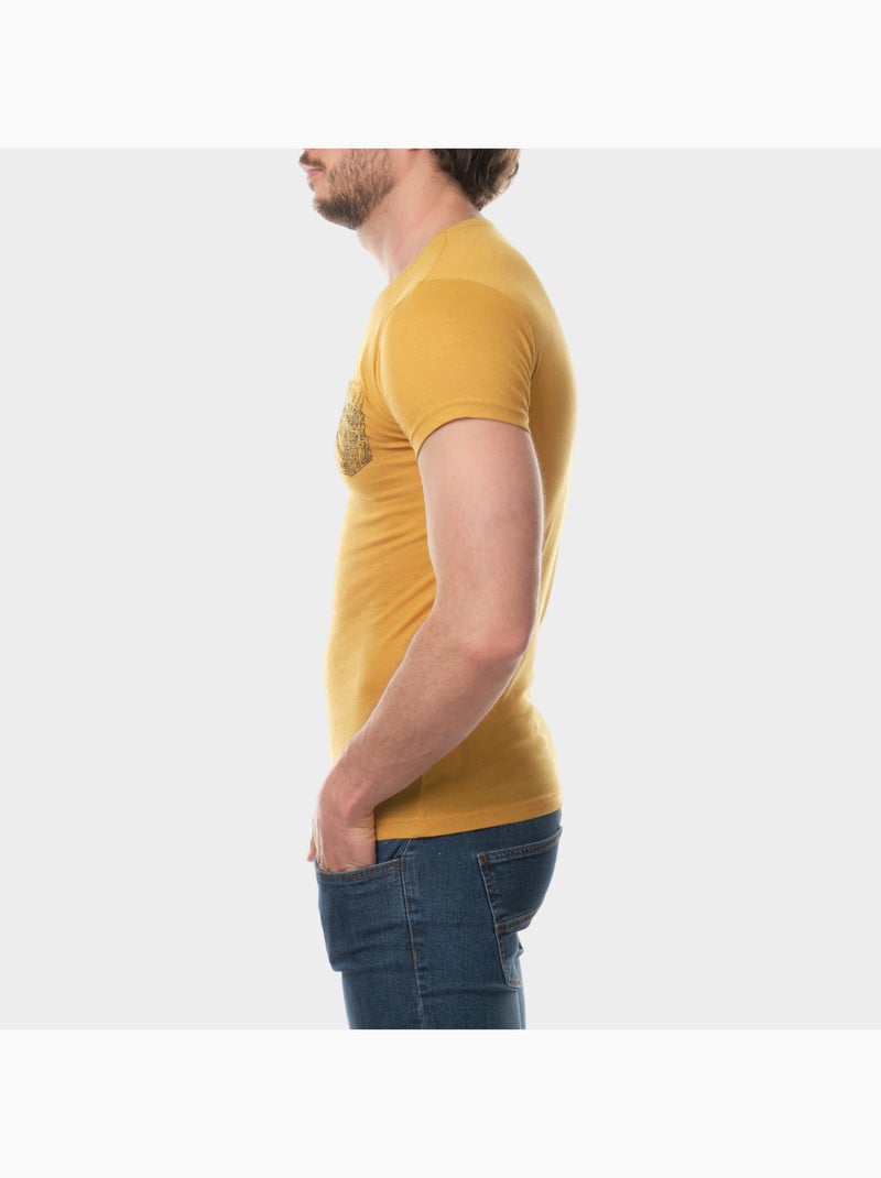 Camiseta cuello redondo Amarillo mostaza - Kiabi