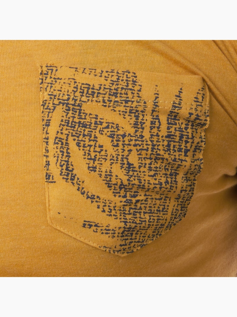 Camiseta cuello redondo Amarillo mostaza - Kiabi
