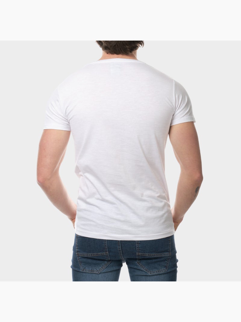 Camiseta cuello redondo Blanco - Kiabi