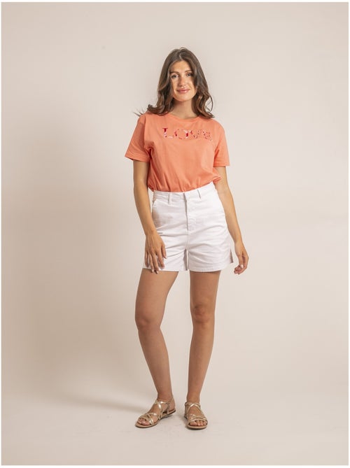 Camiseta cuello redondo con mensaje FAKO - Kiabi