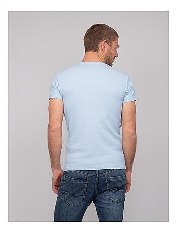 Camiseta cuello redondo de algodón acanalado WALTER