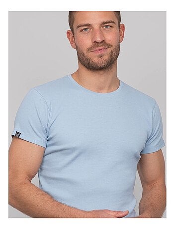 Camiseta cuello redondo de algodón acanalado WALTER
