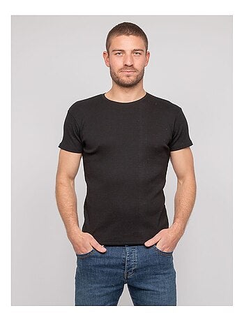 Camiseta cuello redondo de algodón acanalado WALTER