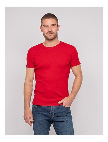 Camiseta cuello redondo de algodón acanalado WALTER