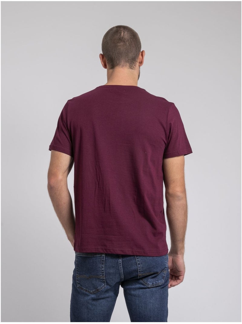 Camiseta cuello redondo de puro algodón JAMYTH Violeta - Kiabi