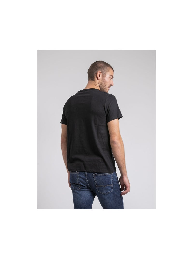 Camiseta cuello redondo de puro algodón JIMARTIN Negro - Kiabi
