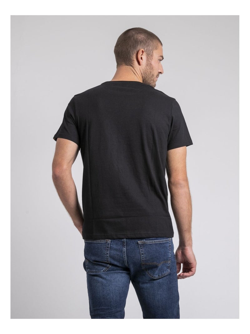 Camiseta cuello redondo de puro algodón JIMINAL Negro - Kiabi