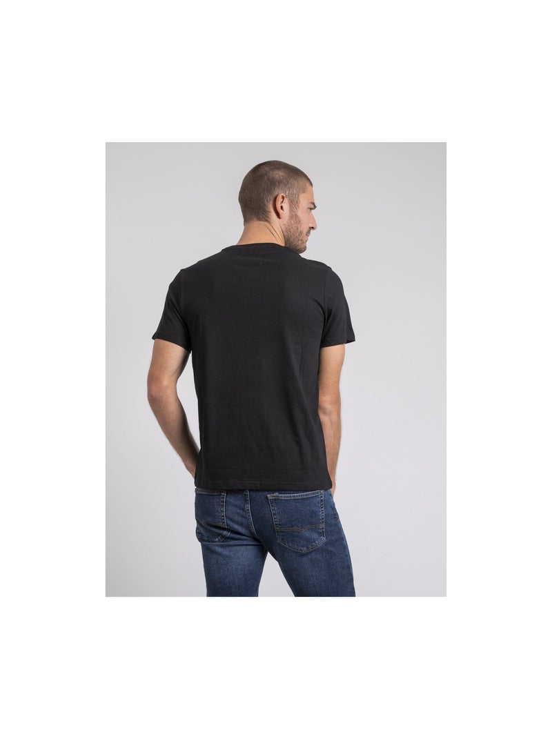 Camiseta cuello redondo de puro algodón JIMOSCAR Negro - Kiabi