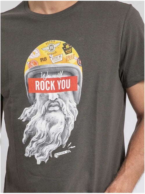 Camiseta cuello redondo de puro algodón JOMODEK - Kiabi
