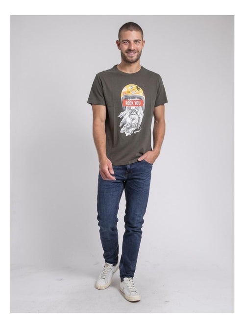Camiseta cuello redondo de puro algodón JOMODEK - Kiabi