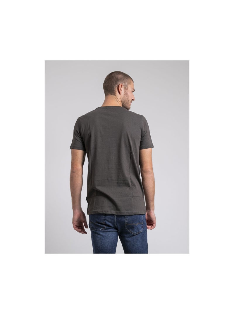Camiseta cuello redondo de puro algodón JUSIX Gris - Kiabi