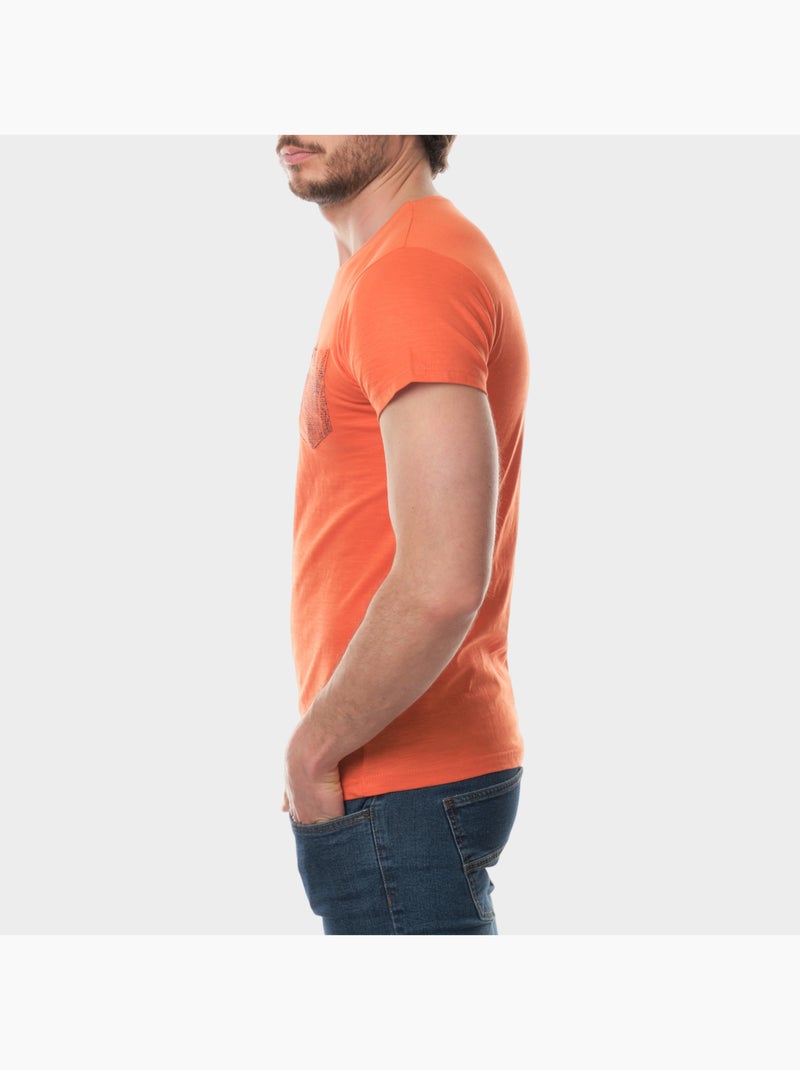 Camiseta cuello redondo Naranja - Kiabi