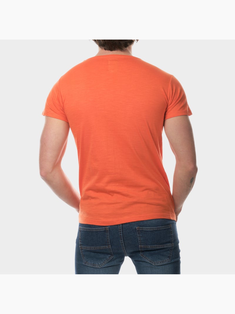 Camiseta cuello redondo Naranja - Kiabi