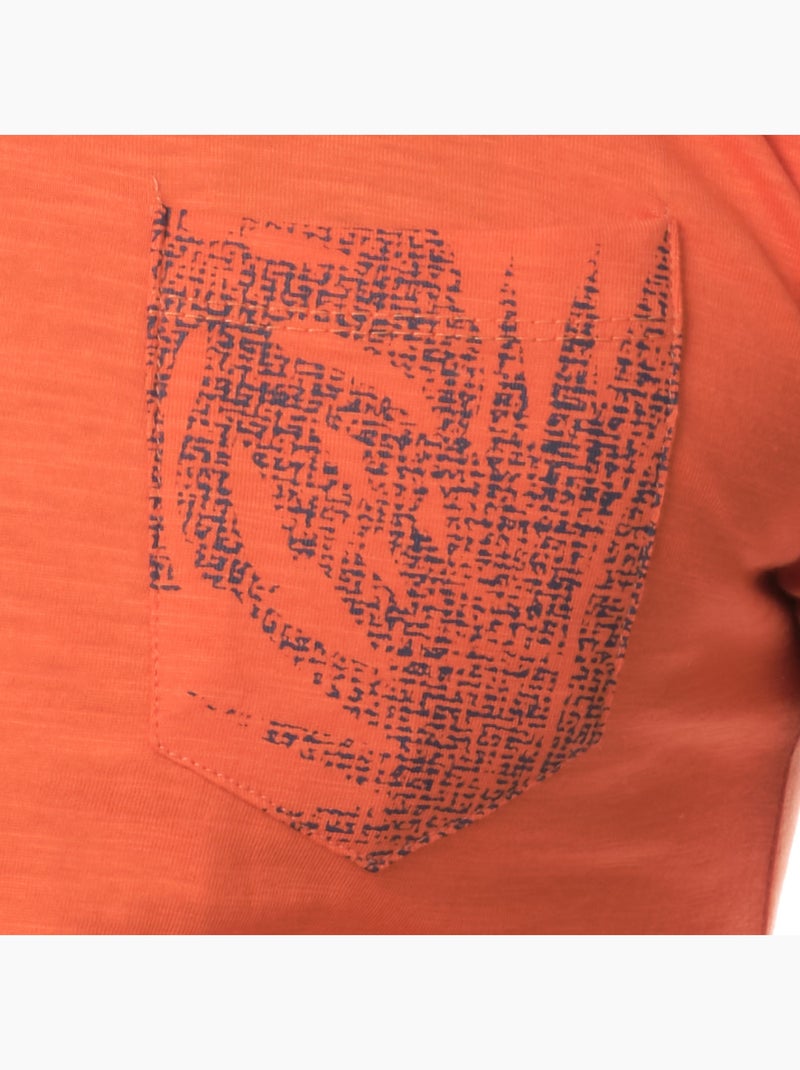 Camiseta cuello redondo Naranja - Kiabi