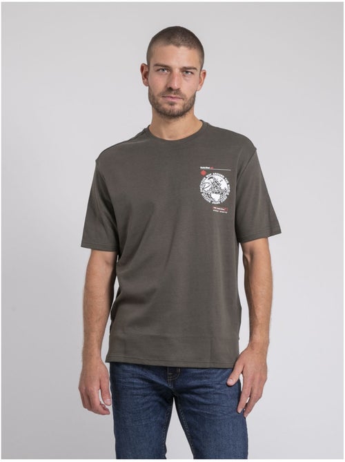 Camiseta cuello redondo oversize de puro algodón JOHART - Kiabi