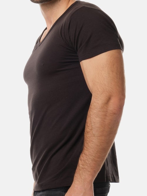 Camiseta cuello V unido - Kiabi