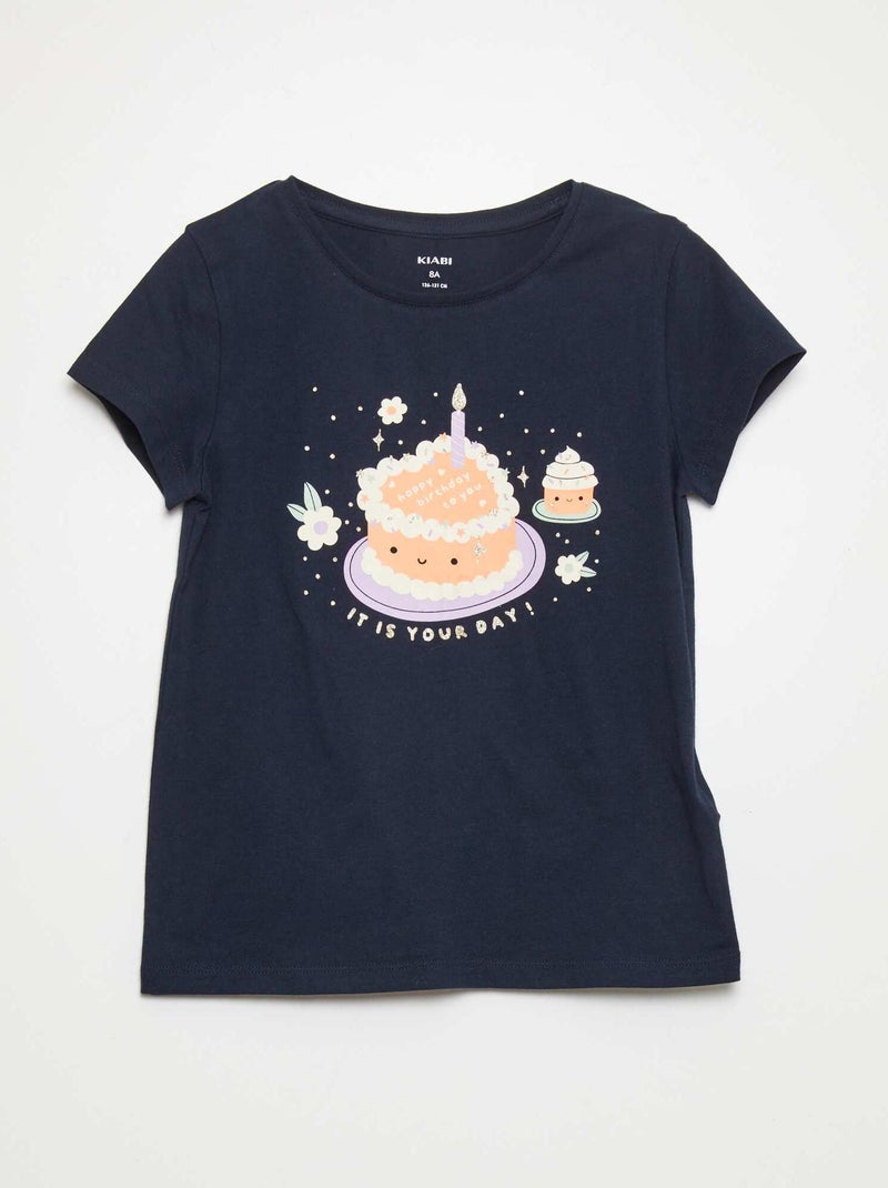 Camiseta 'cumpleaños' AZUL - Kiabi