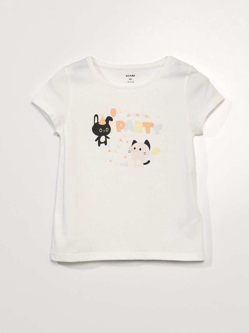 Camiseta 'cumpleaños' BLANCO - Kiabi
