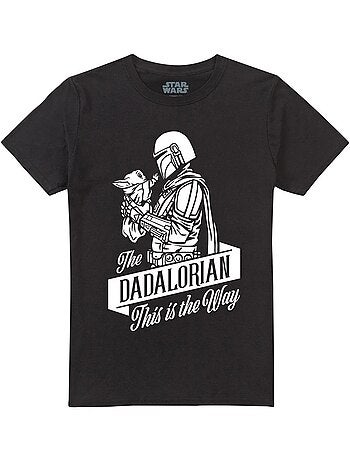 Camiseta dadalorian de algodón ringspun de manga corta día del padre para hombre - star wars