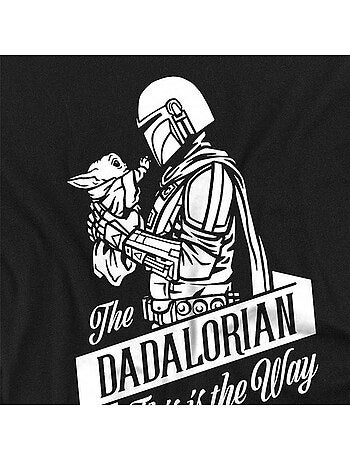 Camiseta dadalorian de algodón ringspun de manga corta día del padre para hombre - star wars