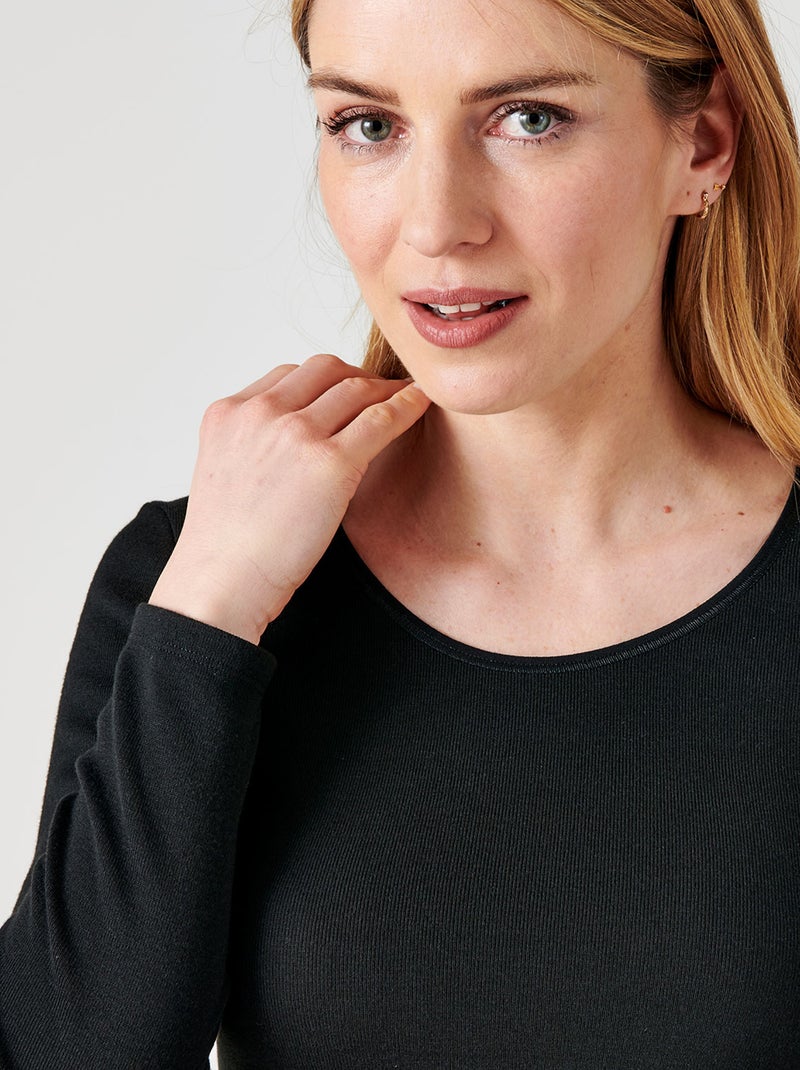 Camiseta 'Damart' Thermolactyl Grado 3 negro - Kiabi