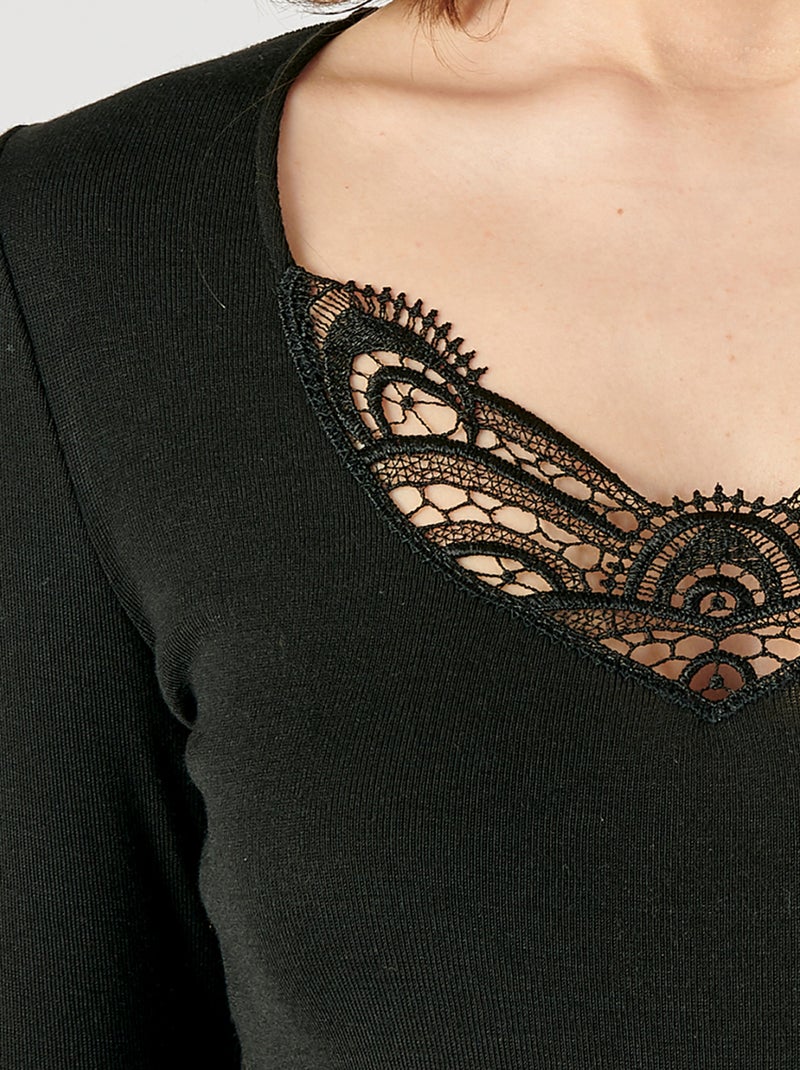 Camiseta 'Damart' Thermolactyl Grado 3 negro - Kiabi