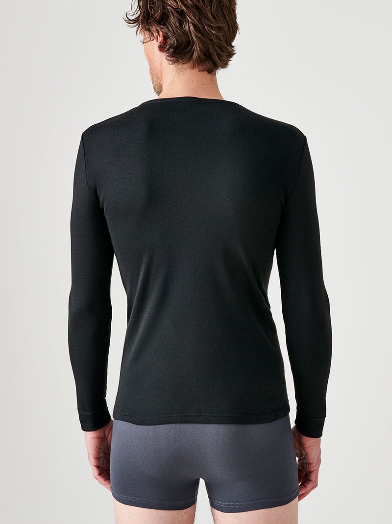 Camiseta 'Damart' Thermolactyl grado 3 NEGRO - Kiabi