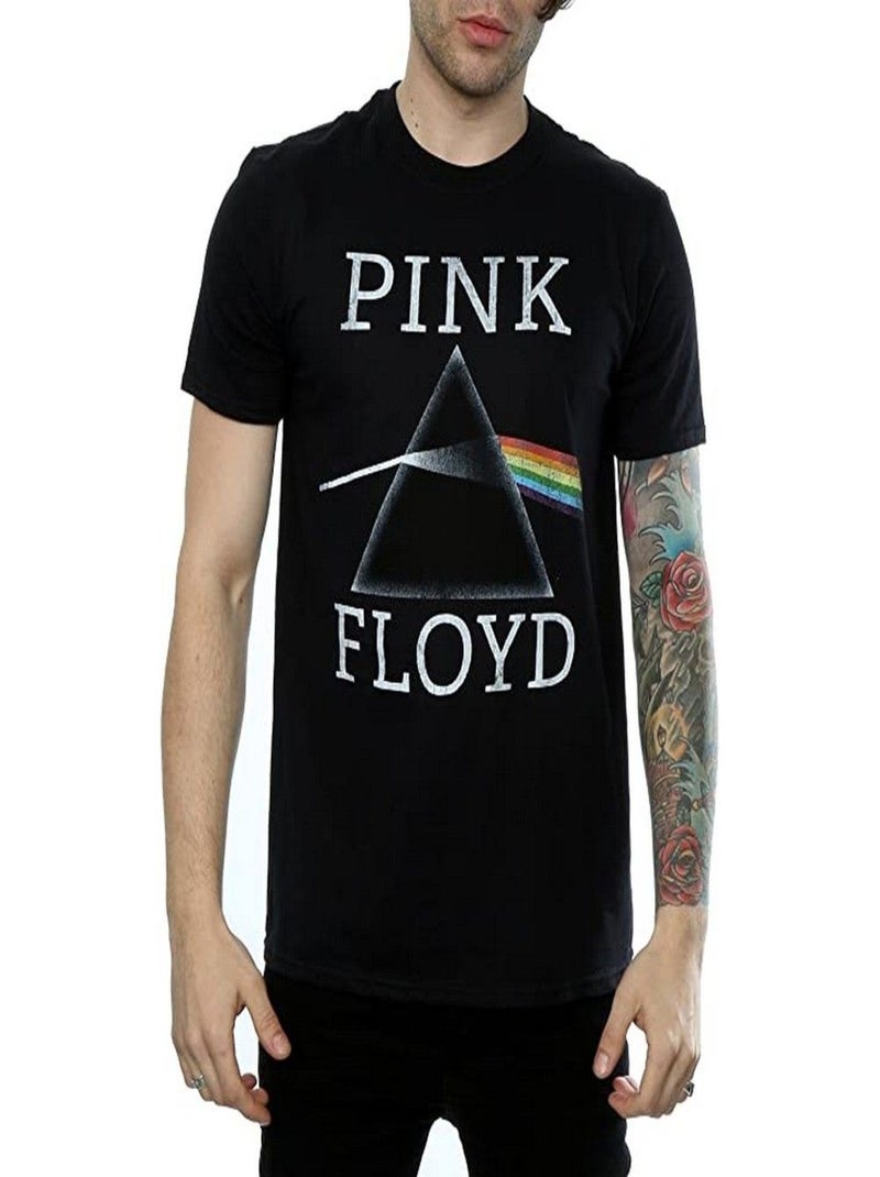 Camiseta dark side of the moon prisma de algodón para hombre - pink floyd Negro - Kiabi