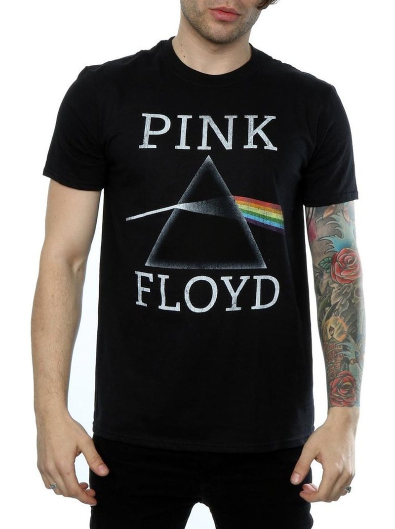 Camiseta dark side of the moon prisma de algodón para hombre - pink floyd Negro - Kiabi