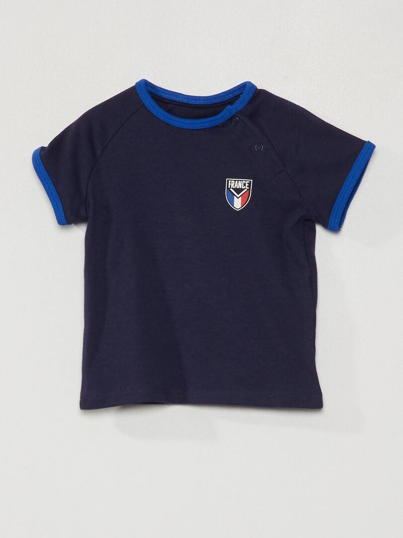 Camiseta de algodón - azul francia - Kiabi