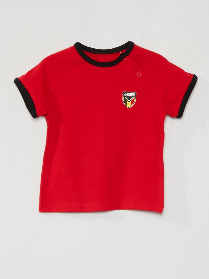 Camiseta de algodón - rojo ROJO - Kiabi