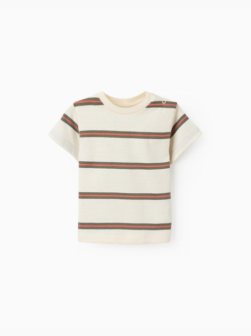 Camiseta de algodón a rayas - Kiabi