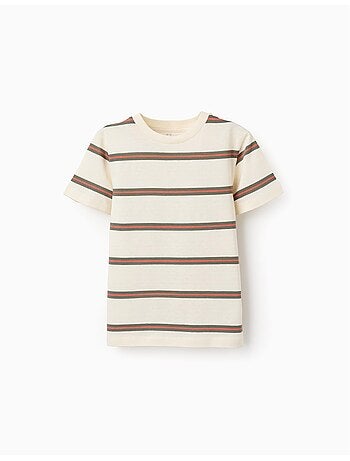 Camiseta de algodón a rayas