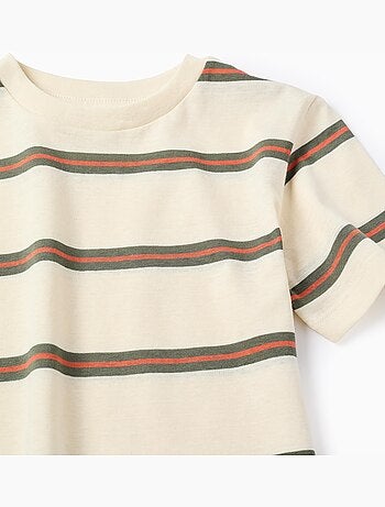 Camiseta de algodón a rayas
