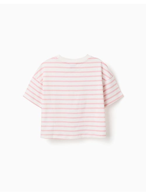Camiseta de algodón a rayas con estampado Besties - Kiabi Camiseta de algodón a rayas con estampado Besties - Kiabi