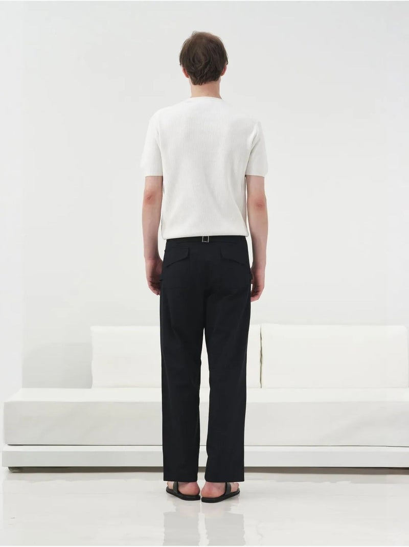 Camiseta de algodón acanalada con cuello redondo giesto Blanco - Kiabi