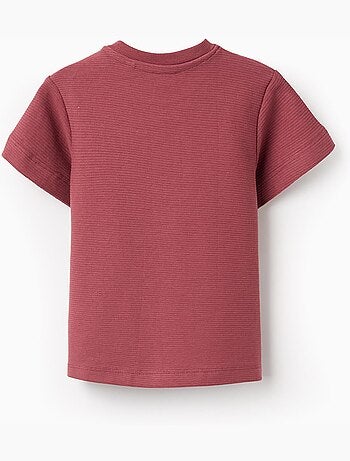 Camiseta de algodón acanalado con estampado Express Yourself