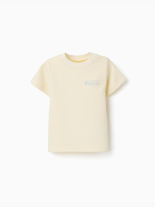 Camiseta de algodón acanalado con estampado Poetry - Kiabi