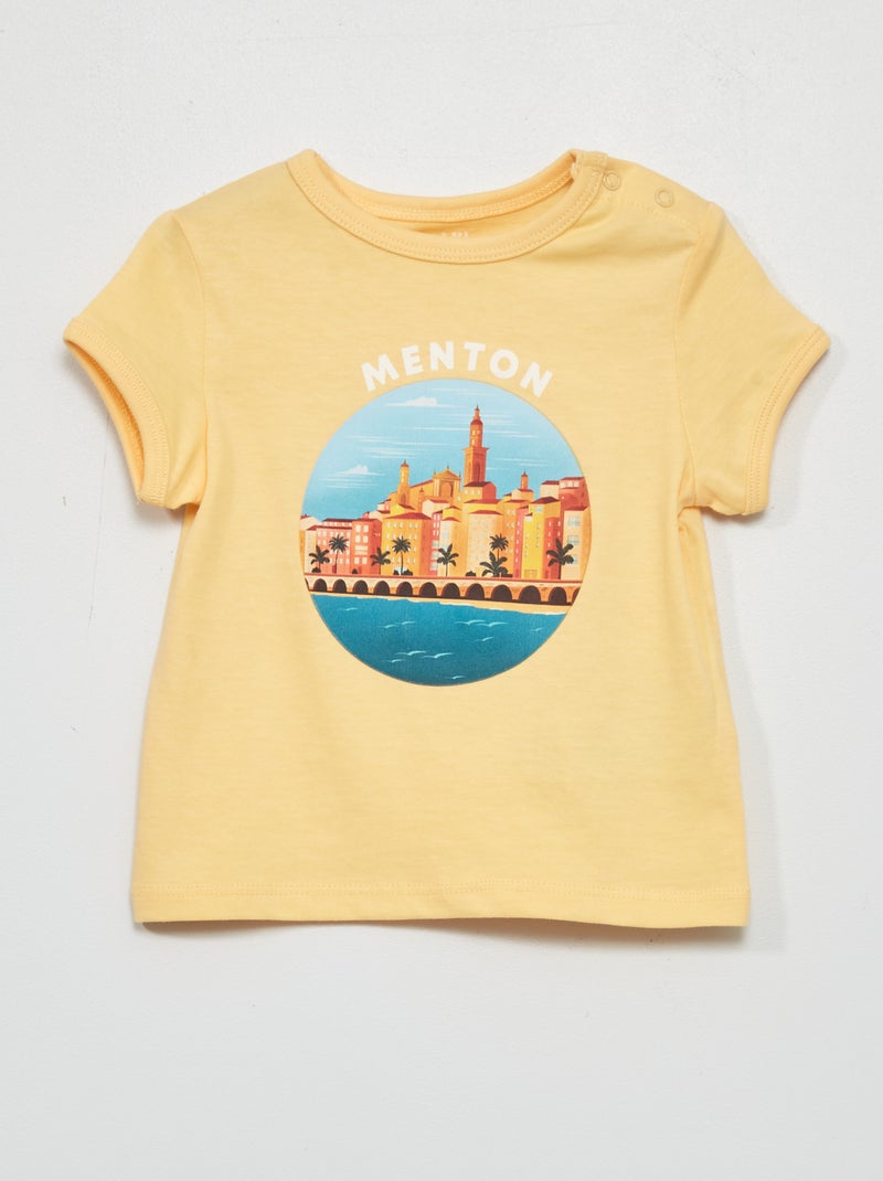 Camiseta de algodón AMARILLO - Kiabi