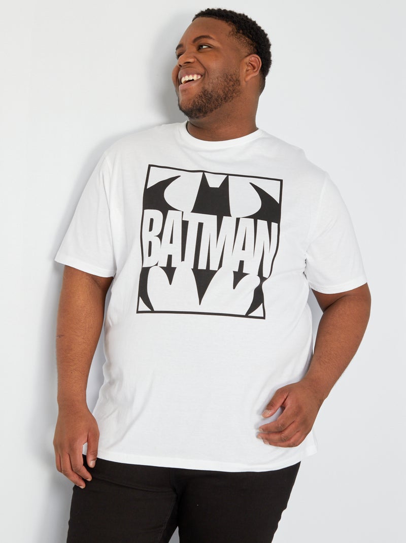 Camiseta de algodón 'Batman' blanco - Kiabi