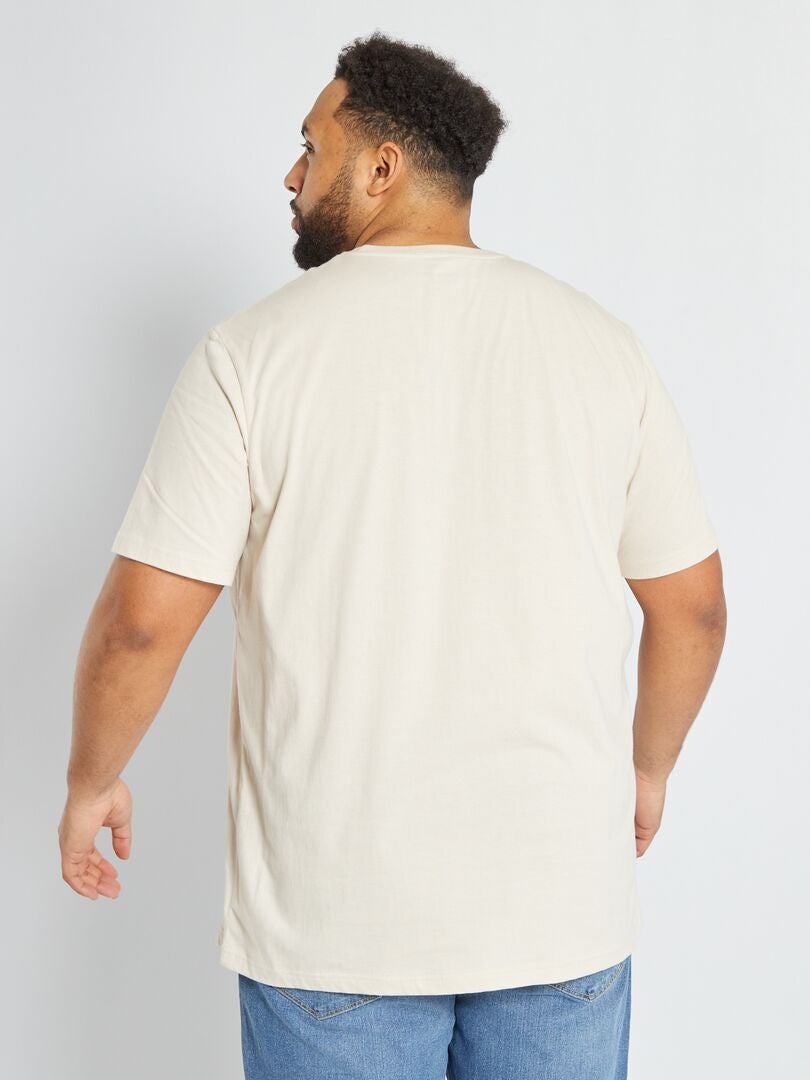 Camiseta de algodón blanco caliza - Kiabi