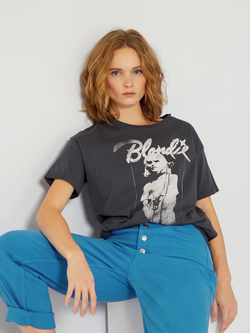 Camiseta de algodón 'Blondie' NEGRO - Kiabi