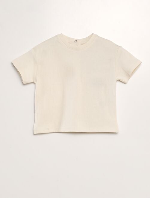 Camiseta de algodón con automáticos en la parte trasera - Tough Cotton¿ - Unisex - Kiabi
