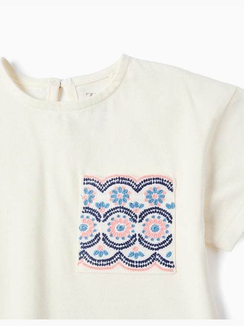 Camiseta de algodón con bolsillo bordado - Kiabi