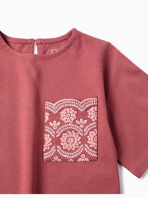 Camiseta de algodón con bolsillo bordado - Kiabi